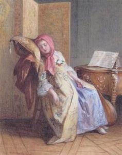 A Rest After Practice Oil Painting by William Harris Weatherhead