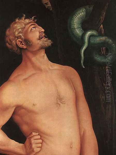 Adam (detail) 1524 Oil Painting by Hans Baldung Grien