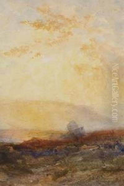 Sunset Oil Painting by Mary Weatherill