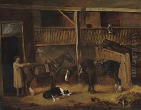 The Carriage Horses Oil Painting by Thomas Weaver