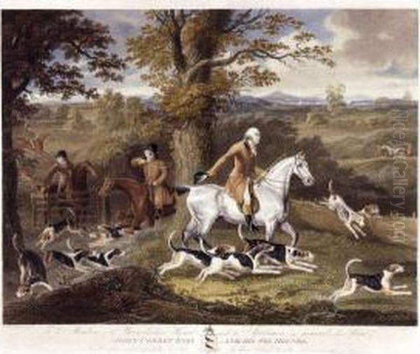 His Fox Hounds Oil Painting by Thomas Weaver