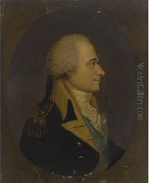 Portrait Of Alexander Hamilton Oil Painting by William Weaver