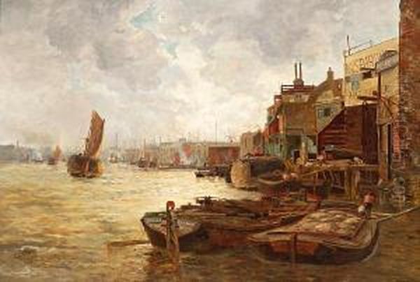 Off Limehouse Oil Painting by Archibald Webb