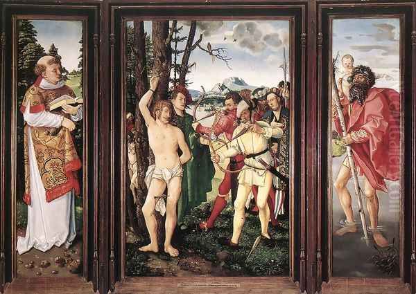 St Sebastian Altarpiece 1507 Oil Painting by Hans Baldung Grien