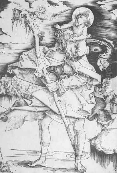 St Christopher 1514 Oil Painting by Hans Baldung Grien