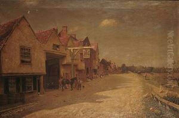 A View Of Watford High Street Oil Painting by Harry George Webb