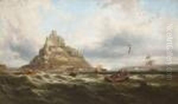 Saint Michael's Mount Oil Painting by James Webb