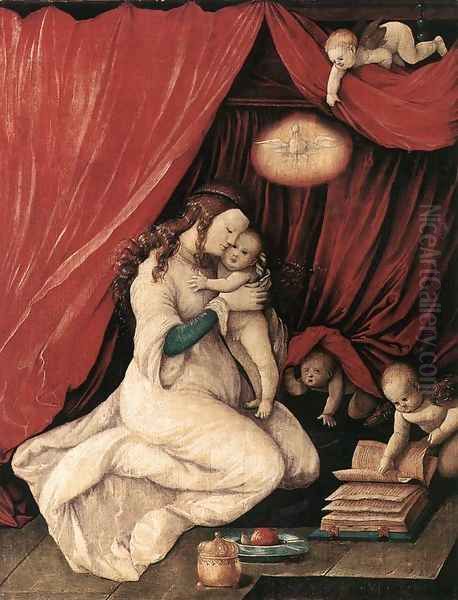 Virgin And Child In A Room 1516 Oil Painting by Hans Baldung Grien