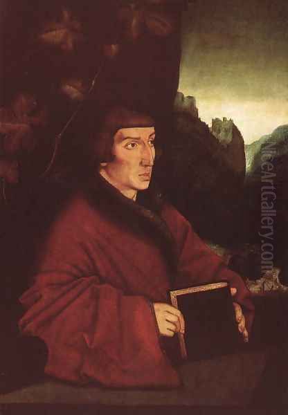 Portrait Of Ambroise Volmar Keller 1538 Oil Painting by Hans Baldung Grien