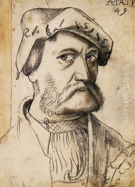 Self-Portrait Oil Painting by Hans Baldung Grien