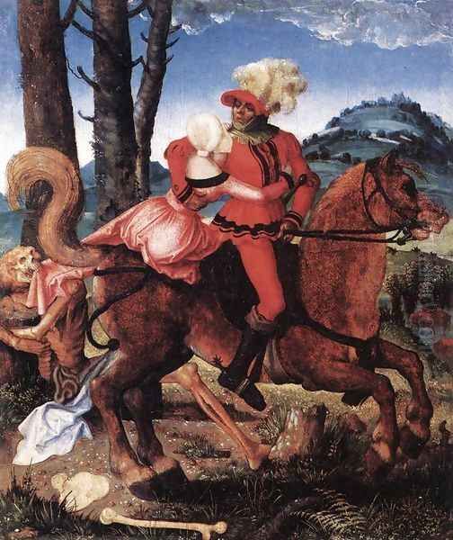 The Knight The Young Girl And Death 1505 Oil Painting by Hans Baldung Grien