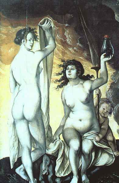 Sacred and Profane Love Oil Painting by Hans Baldung Grien