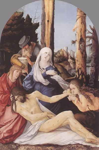 The Lamentation Of Christ 1518 Oil Painting by Hans Baldung Grien