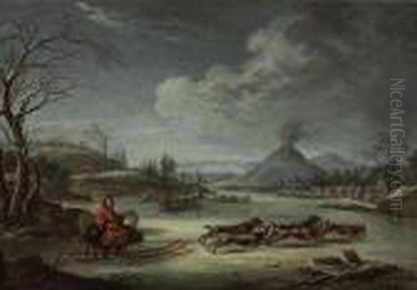 Winter Scene In Kamtchatka Oil Painting by John Webber