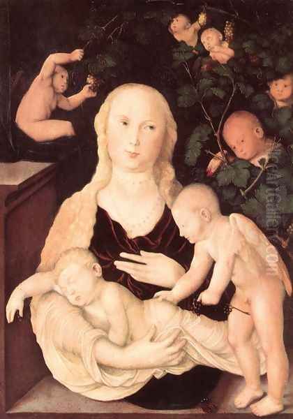 Virgin of the Vine Trellis Oil Painting by Hans Baldung Grien