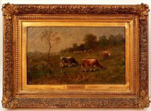 A Landscape With Cows Oil Painting by Wesley Elbridge Webber