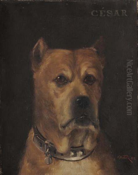 Portrait De Cesar Oil Painting by Alfred Weber