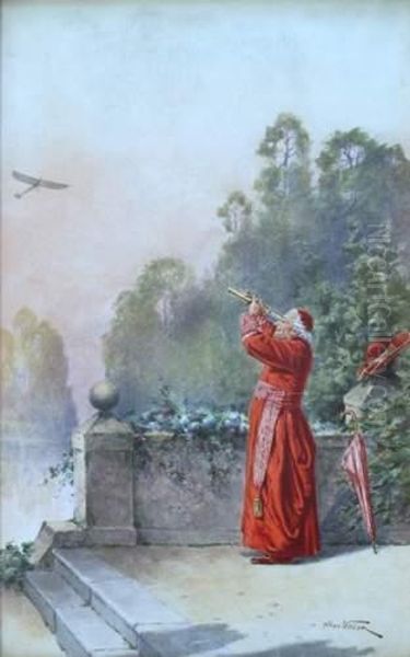 Le Cardinal A La Longue Vue Oil Painting by Alfred Weber