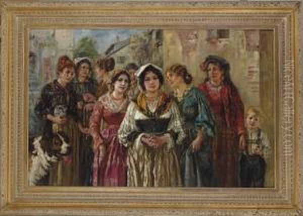 The Young Bride Oil Painting by Marie Philips Weber