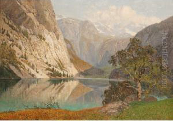 Konigsee Oil Painting by Rudolf Weber