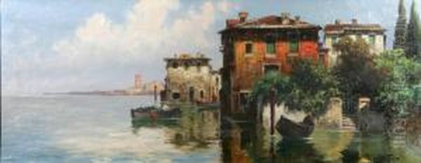 Motivfran Venedig Oil Painting by Rudolf Weber