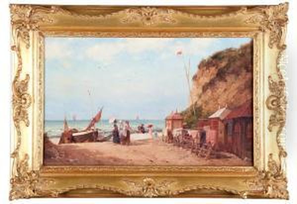 La Plage En Bretagne Oil Painting by Theodor Alexander Weber