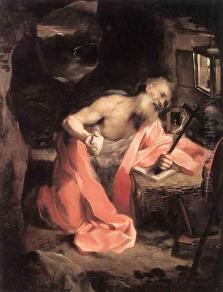 St Jerome c. 1598 Oil Painting by Federico Fiori Barocci