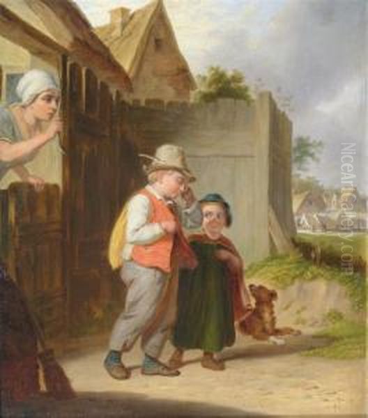 The Chastened Child Oil Painting by Thomas Webster