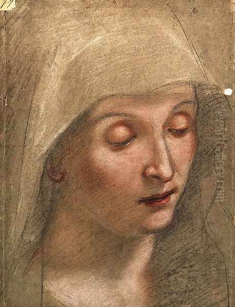 The head of the Virgin Oil Painting by Federico Fiori Barocci