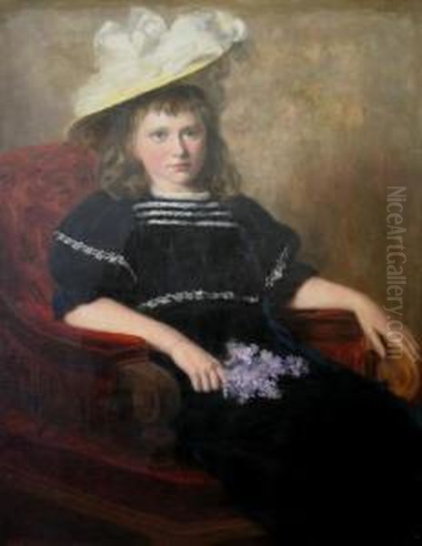 Portrait Of A Girl Oil Painting by Theodor Wedepohl