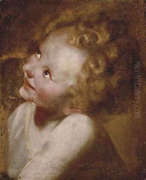 Study of the Head of the Christ Child Oil Painting by Federico Fiori Barocci