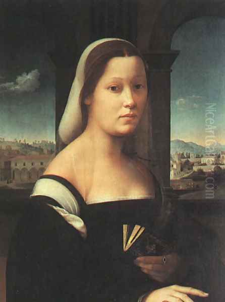 Portrait of a Woman called The Nun 1506-10 Oil Painting by Giuliano Bugiardini