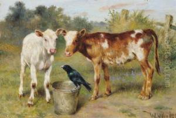 An Unexpected Guest Oil Painting by Herbert William Weekes