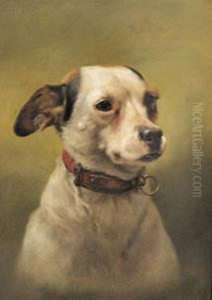 Dick (fox Terrier) Oil Painting by Herbert William Weekes