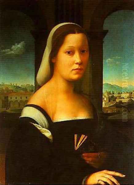 Portrait of a Woman (The Nun) Oil Painting by Giuliano Bugiardini