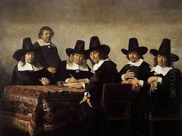 The Regents of the Children's Orphanage in Haarlem 1663 2 Oil Painting by Jan De Bray