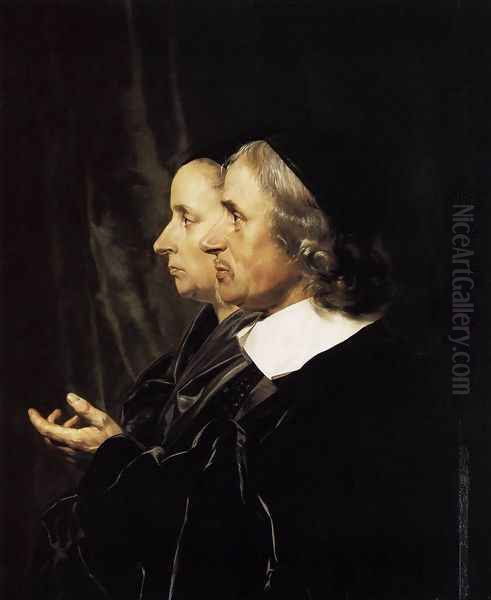 Portrait of the Artist's Parents c. 1660 Oil Painting by Jan De Bray