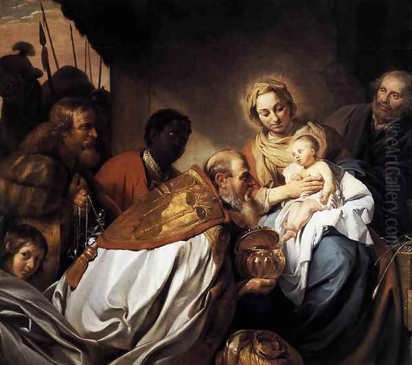 Adoration of the Magi 1674 Oil Painting by Jan De Bray