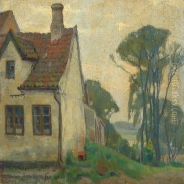 Landscape With House Oil Painting by Einar, Lili Elbe Wegener