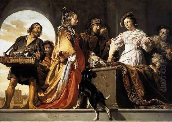 The Discovery of Achilles among the Daughters of Lycomedes 1664 Oil Painting by Jan De Bray