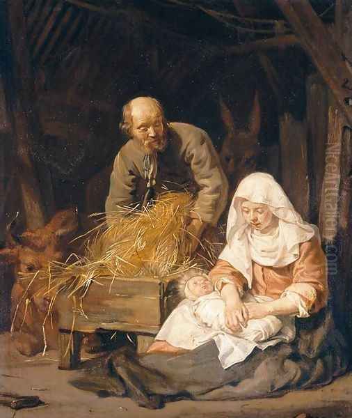 The Holy Family Oil Painting by Jan De Bray