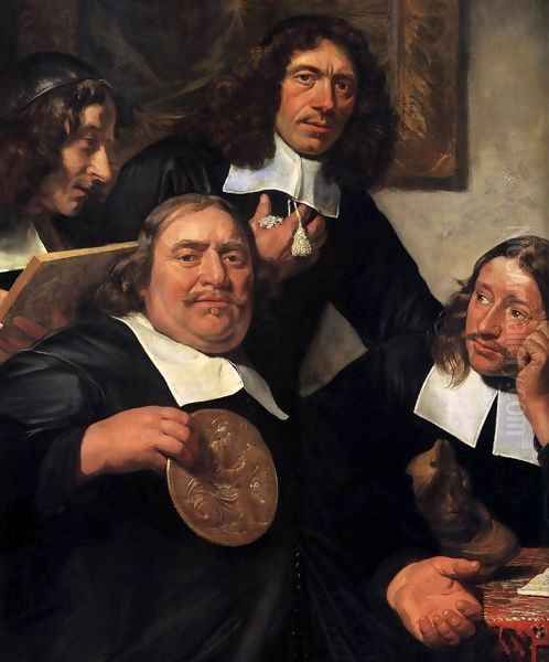 The Governors of the Guild of St Luke, Haarlem (detail) Oil Painting by Jan De Bray