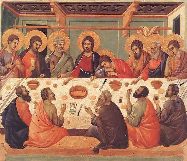 Last Supper 1308-11 Oil Painting by Duccio Di Buoninsegna