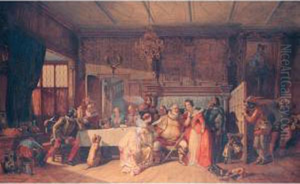 The Banquet Oil Painting by Edward Henry Wehnert