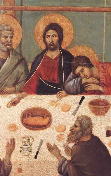 Last Supper (detail) 1308-11 Oil Painting by Duccio Di Buoninsegna