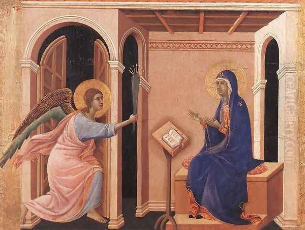 Announcement of Death to the Virgin 1308-11 Oil Painting by Duccio Di Buoninsegna