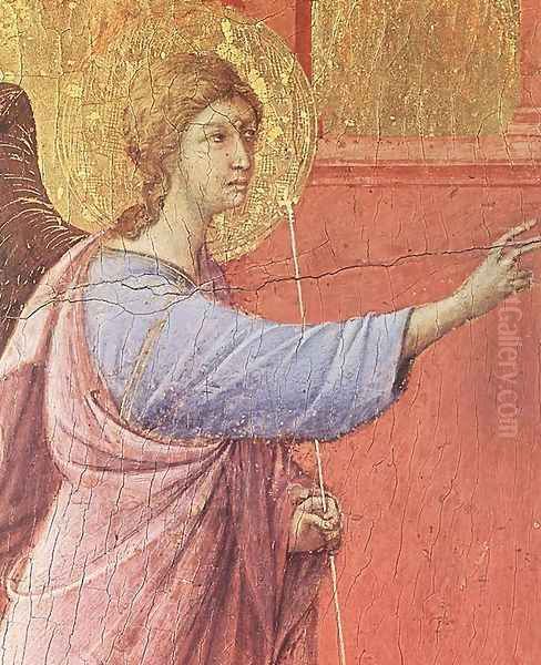 Annunciation (detail) 1308-11 Oil Painting by Duccio Di Buoninsegna