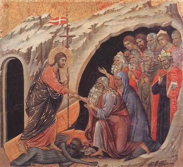 Descent to Hell 1308-11 Oil Painting by Duccio Di Buoninsegna