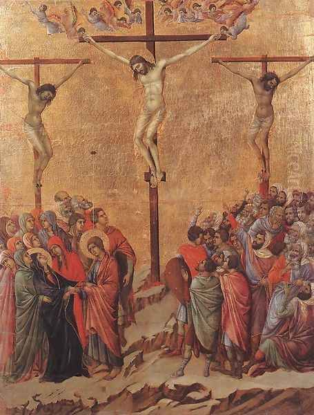 Crucifixion 1308-11 Oil Painting by Duccio Di Buoninsegna