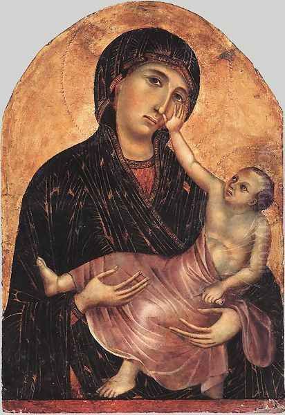 Madonna and Child 1280s Oil Painting by Duccio Di Buoninsegna